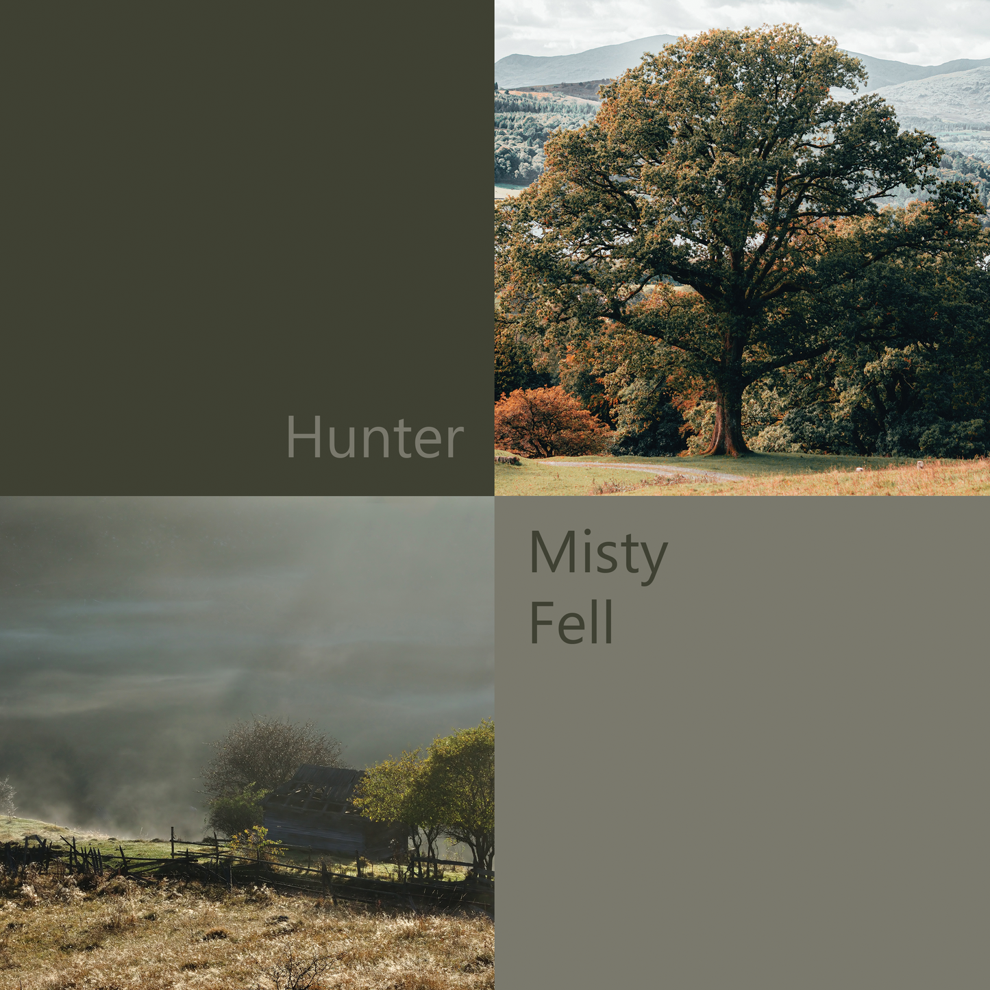 'A Quiescent Evening' Silk Scarf: Hunter & Misty Fell