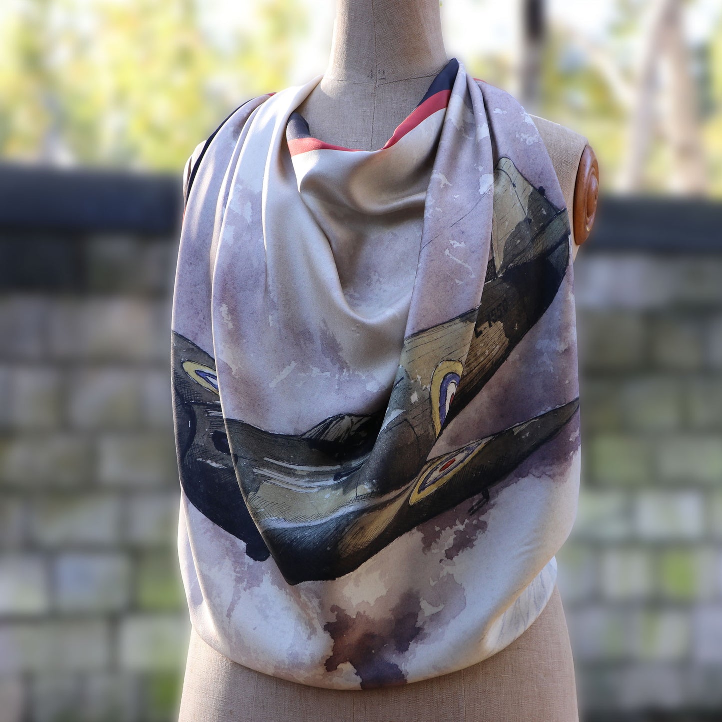 'A Break in the Clouds' Silk Scarf