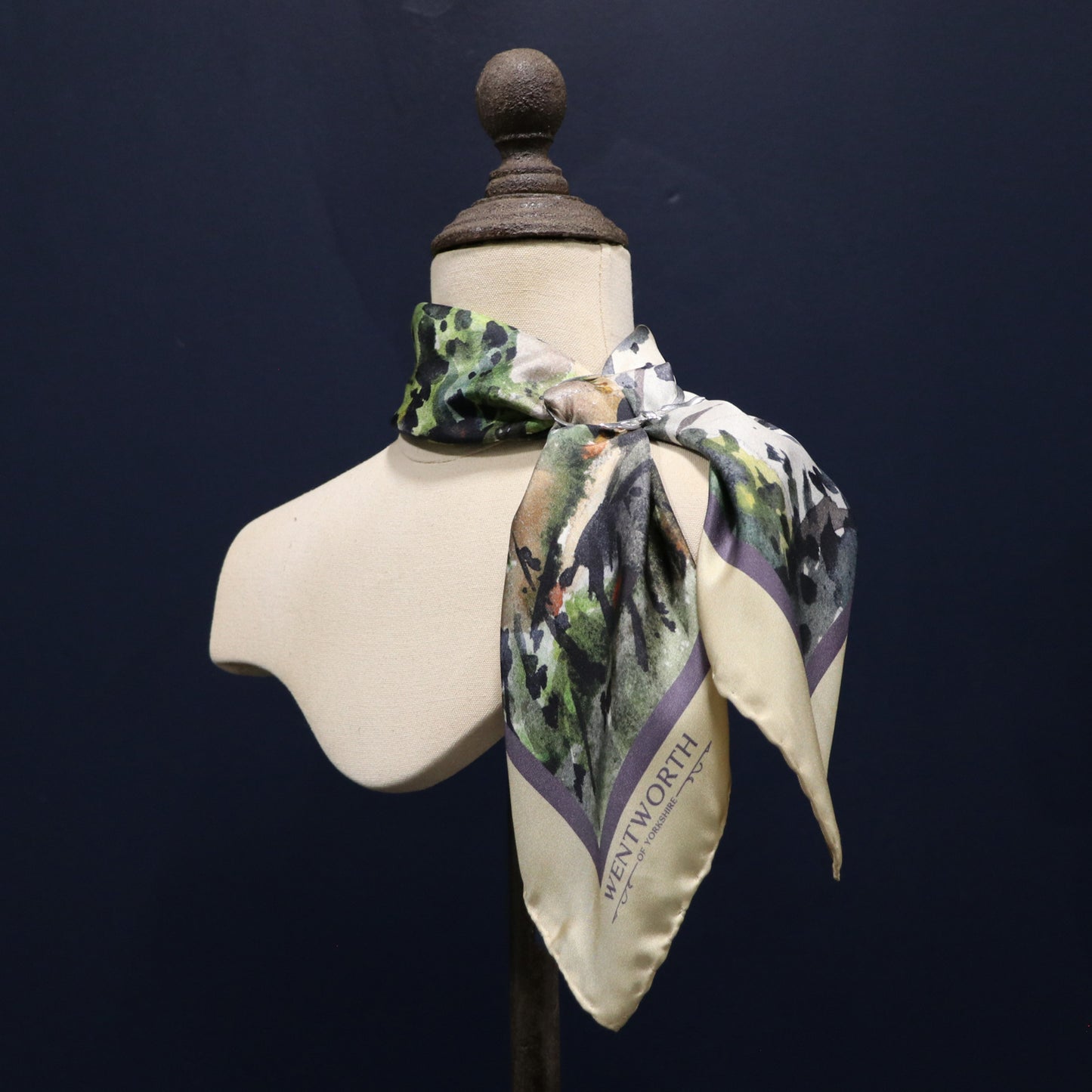 Down by the Stream' Silk Scarf: Sunkissed Sands & Dusty Lavender