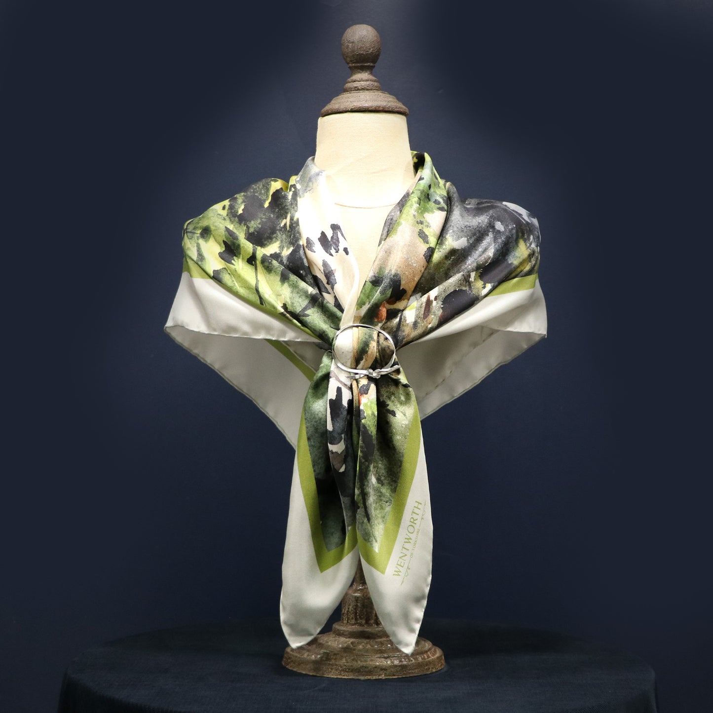 Down by the Stream' Silk Scarf: Spring Rain & Wild Pear