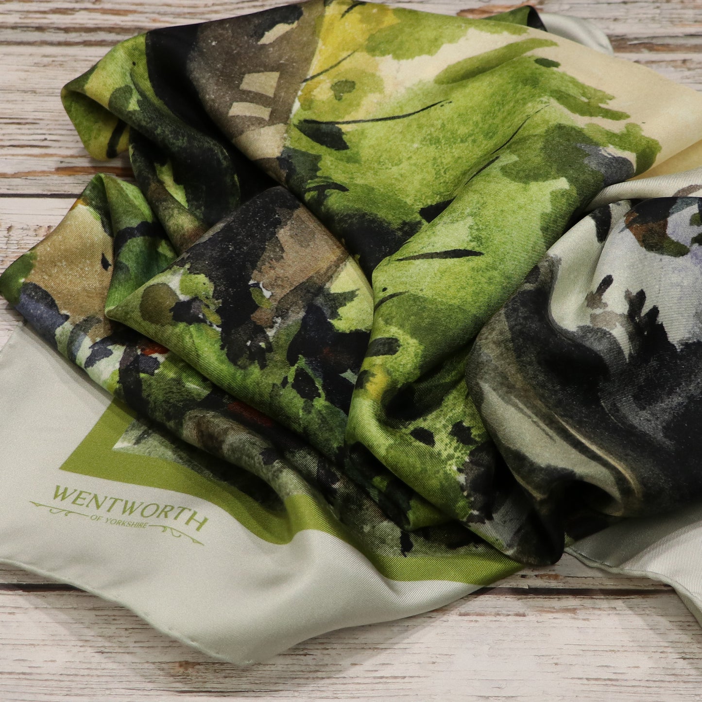 Down by the Stream' Silk Scarf: Spring Rain & Wild Pear