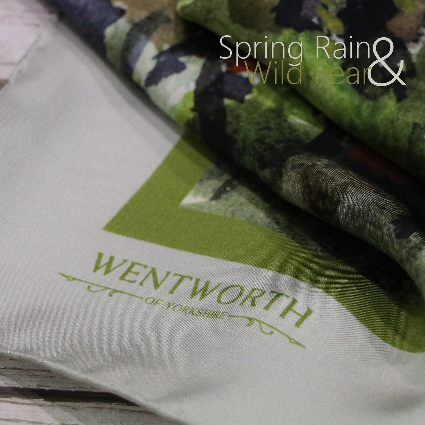 Down by the Stream' Silk Scarf: Spring Rain & Wild Pear