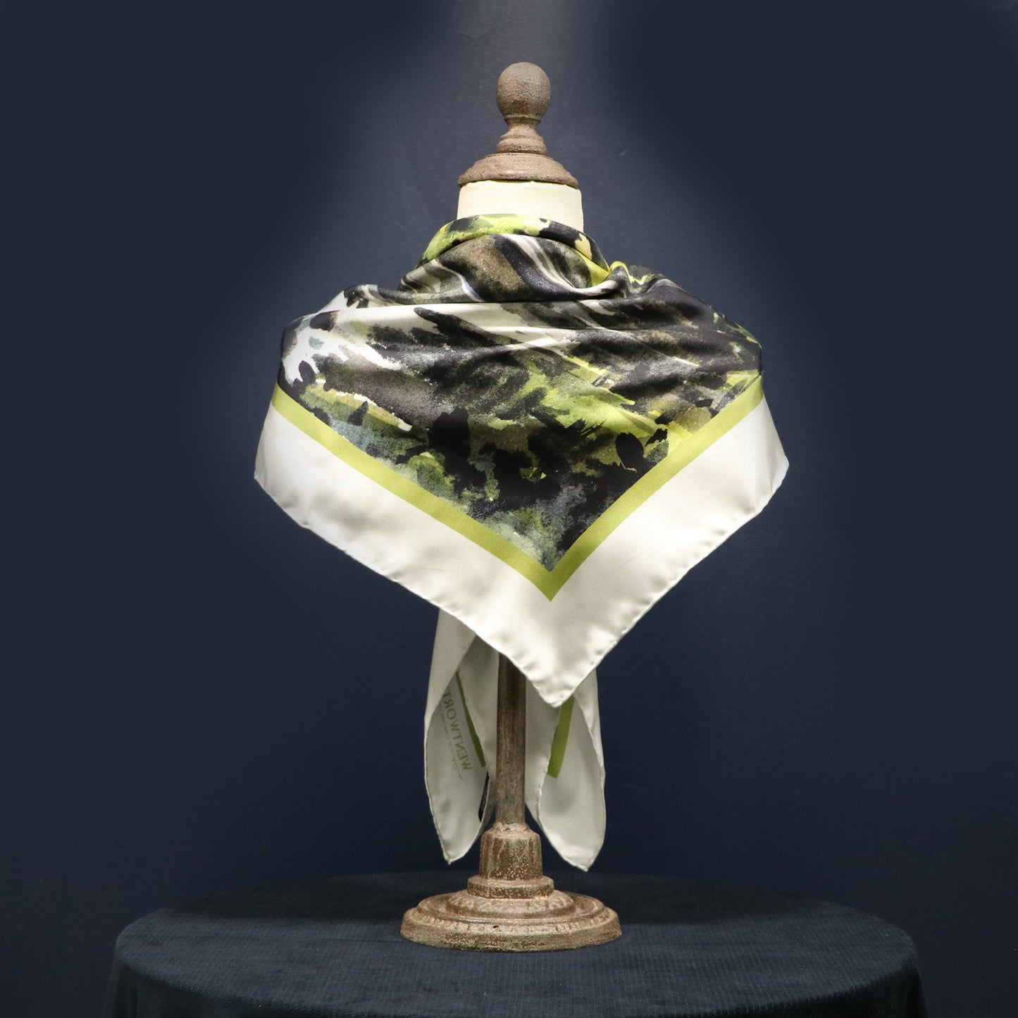 Down by the Stream' Silk Scarf: Spring Rain & Wild Pear