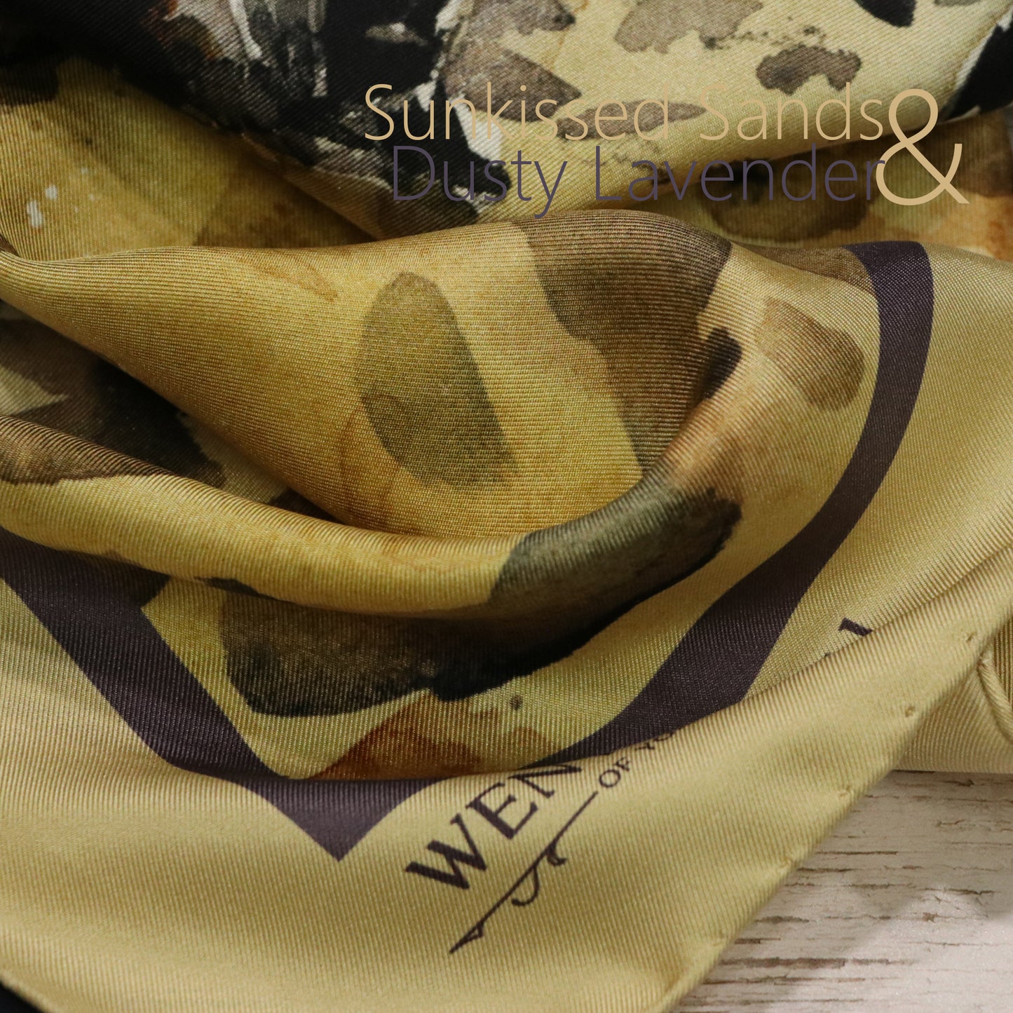 Home at Last' Silk Scarf: Sunkissed Sands & Dusty Lavender