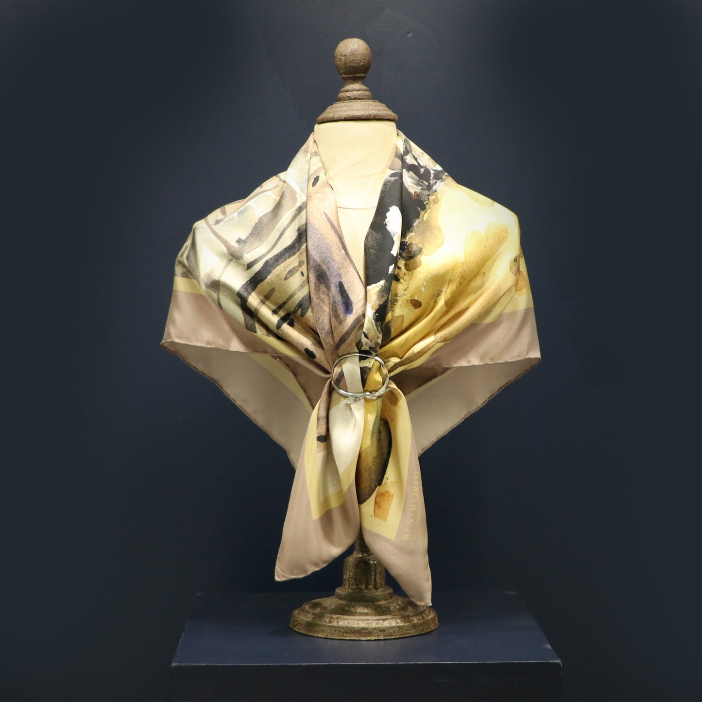 Home at Last' Silk Scarf: Dusky Rose & Sunkissed Sands