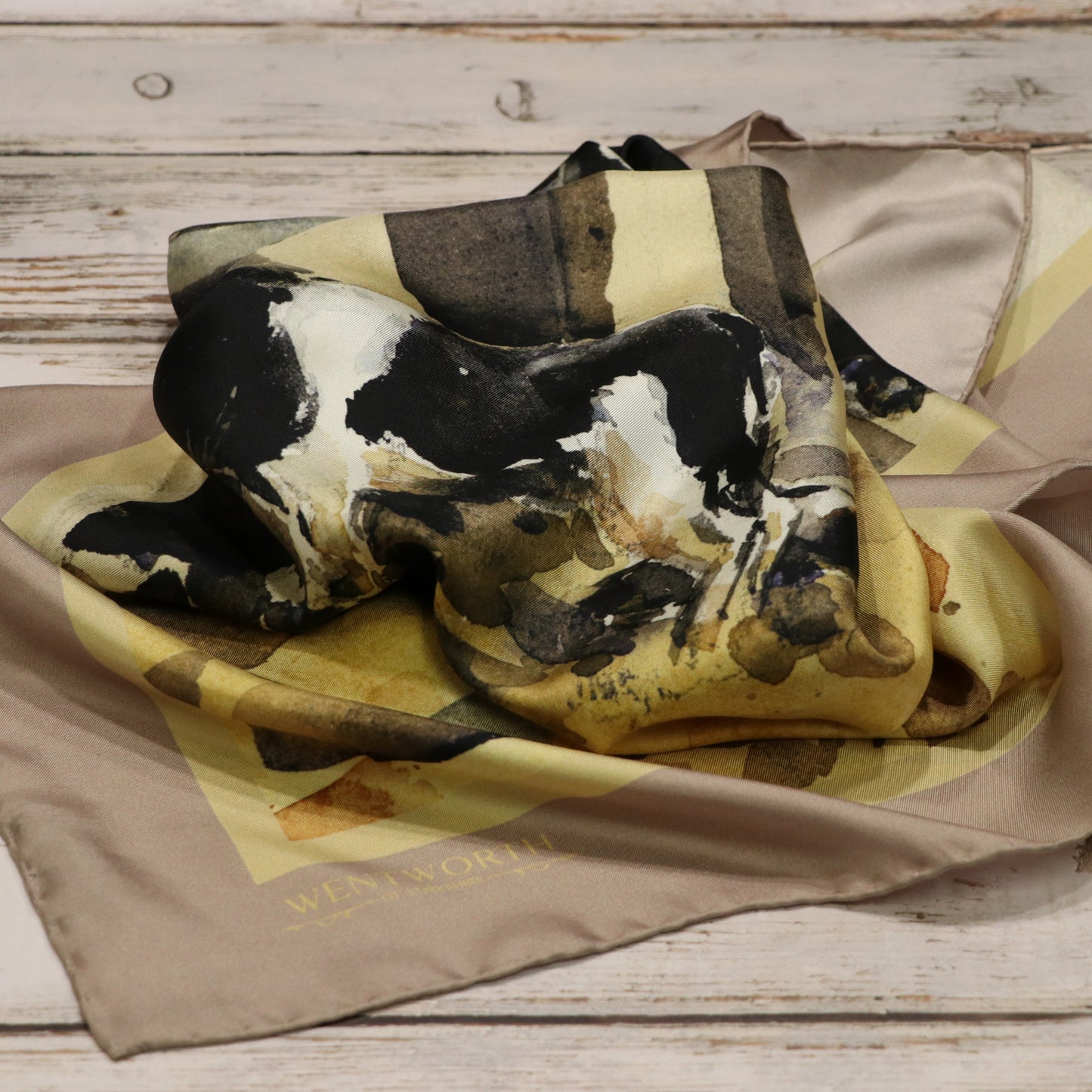 Home at Last' Silk Scarf: Dusky Rose & Sunkissed Sands