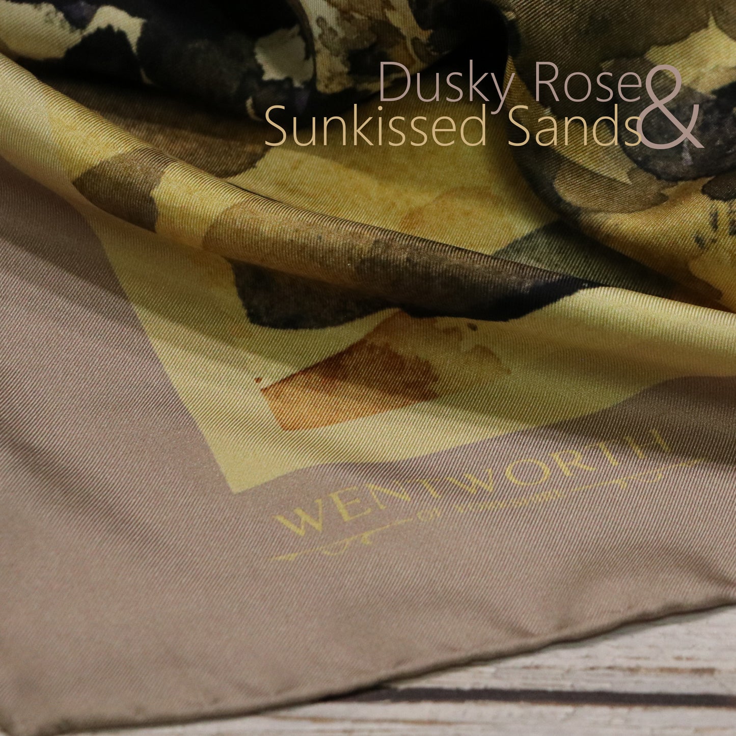 Home at Last' Silk Scarf: Dusky Rose & Sunkissed Sands