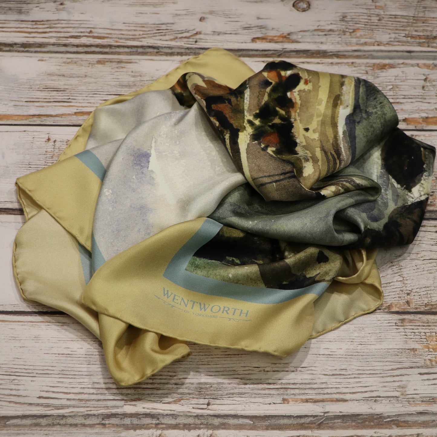 Quayside in the Bay' Silk Scarf: Sunkissed Sands & Sea Mineral