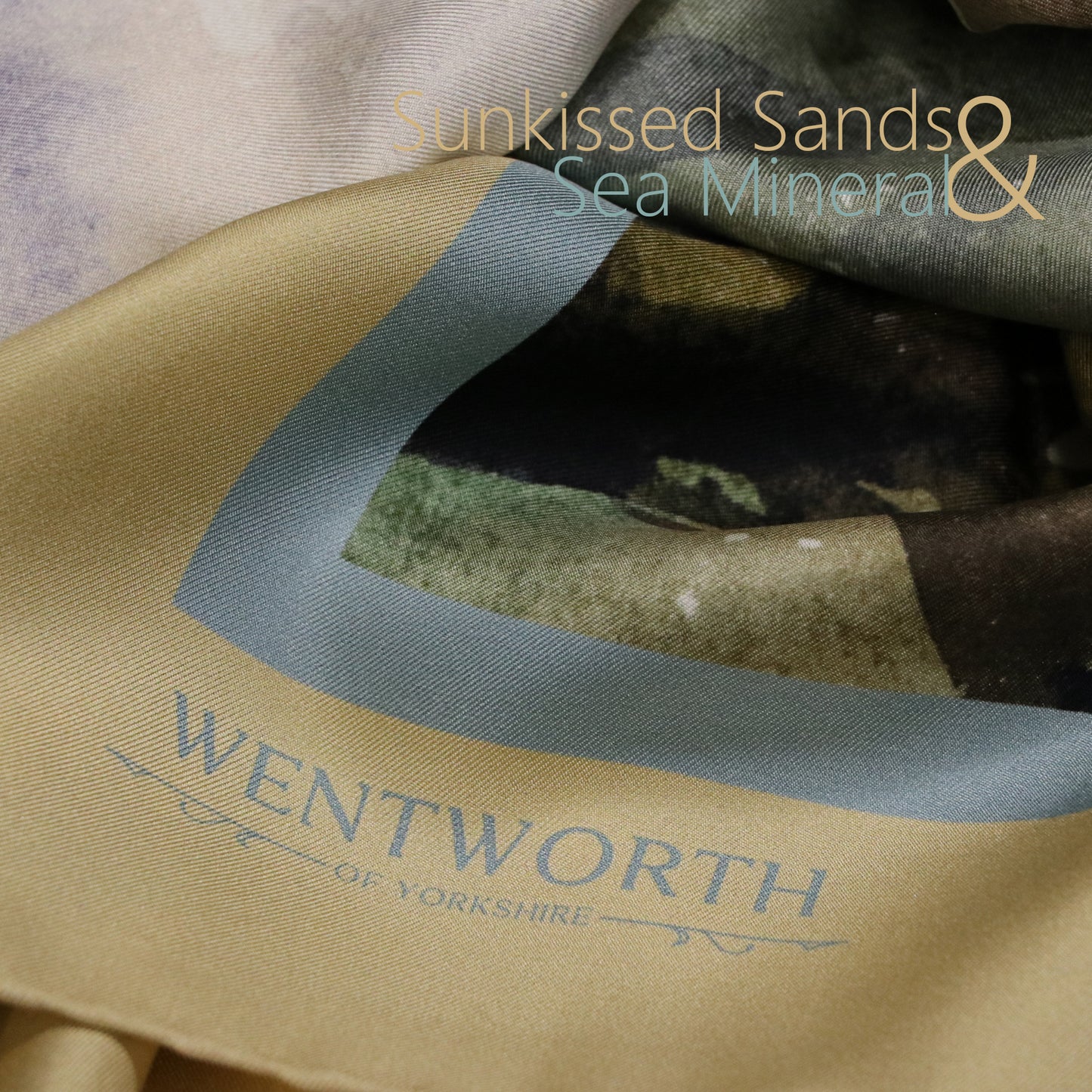 Quayside in the Bay' Silk Scarf: Sunkissed Sands & Sea Mineral