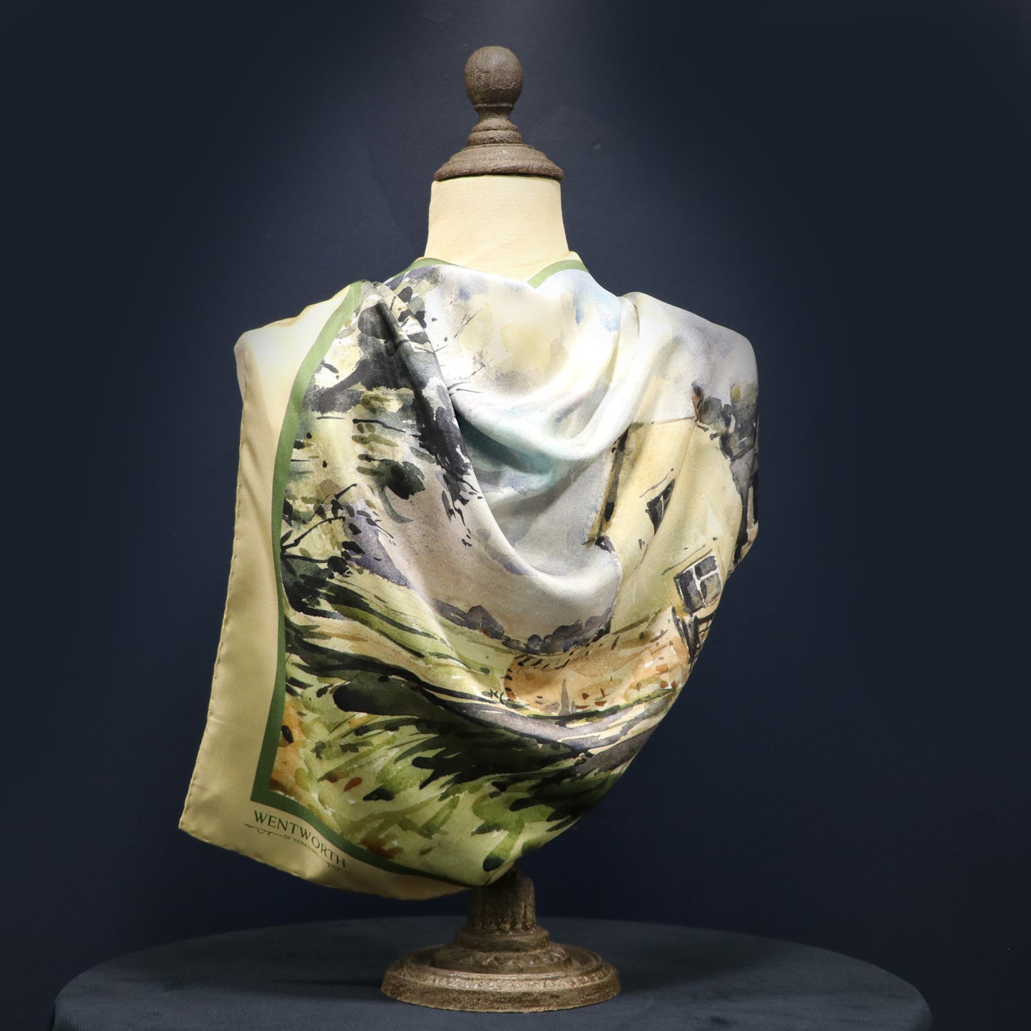 Summer Days on the Farm' Silk Scarf: Sunkissed Sands & Fern