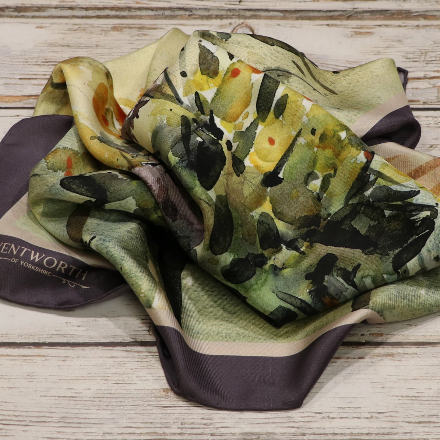 Blooms from the Garden' Silk Scarf: Dusty Lavender & Vintage Rose