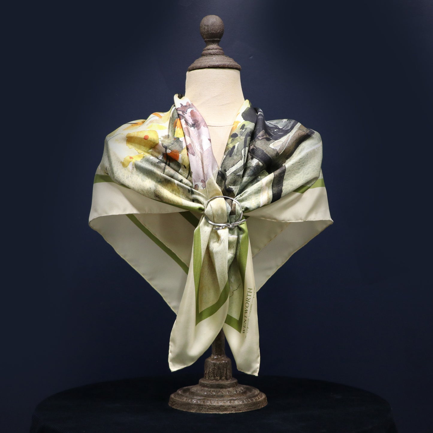 Blooms from the Garden' Silk Scarf: Primrose & Wild Pear