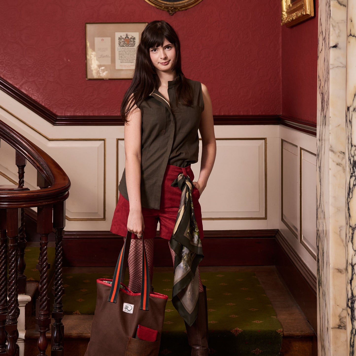 'A Quiescent Evening' Silk Scarf: Hunter & Misty Fell