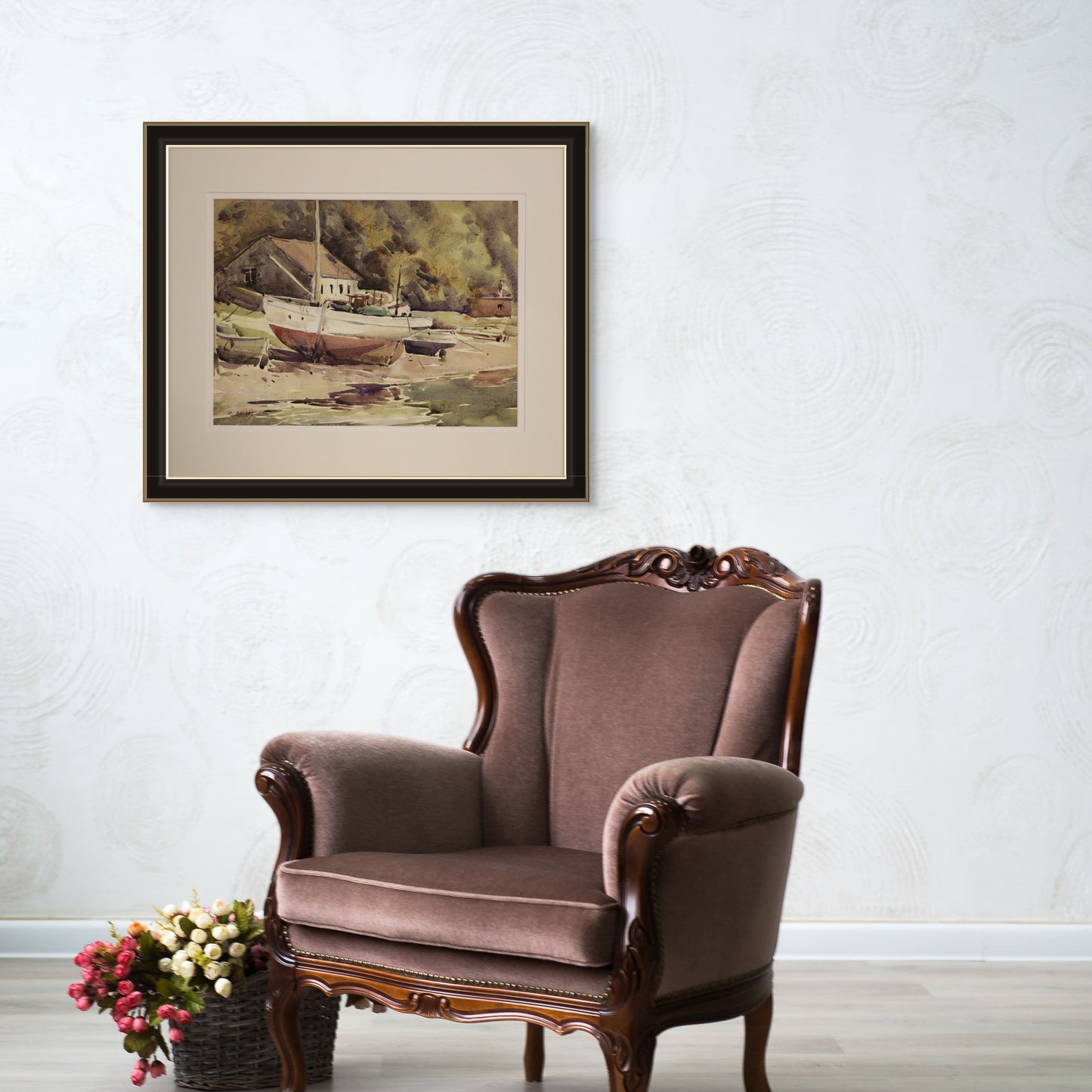 'Autumn Moorings' Fine Art Print