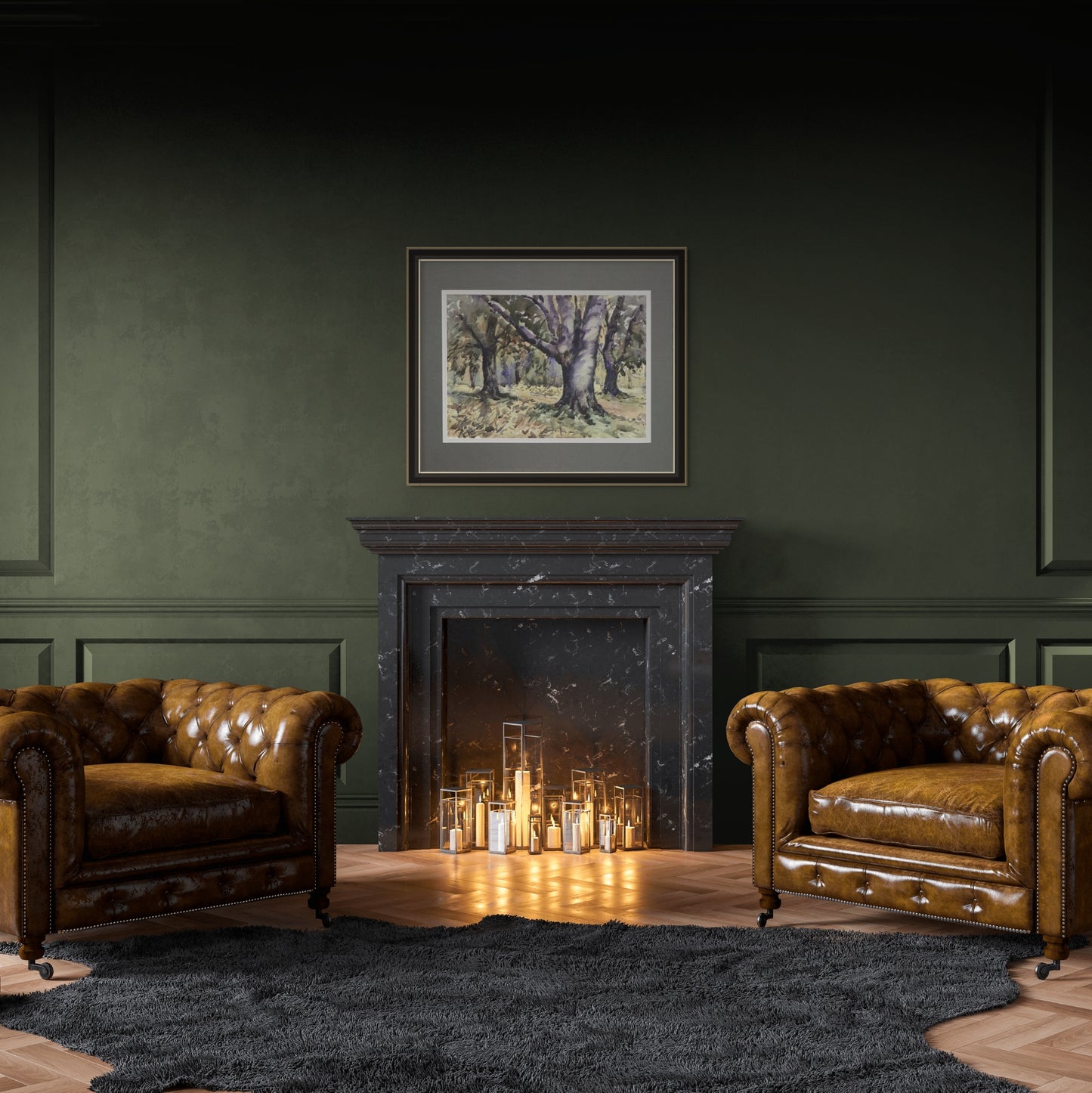 'Autumn-tinged Woodland' Fine Art Print
