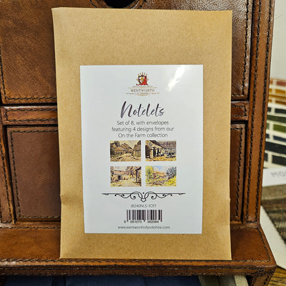 'On the Farm' Notelets, Set 8, with envelopes