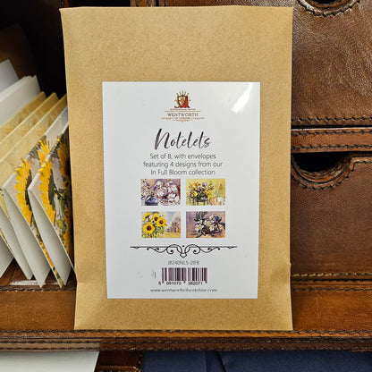 'In Full Bloom' Notelets, Set 8, with envelopes