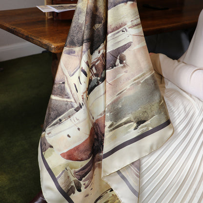 'Autumn Moorings' Silk Scarf