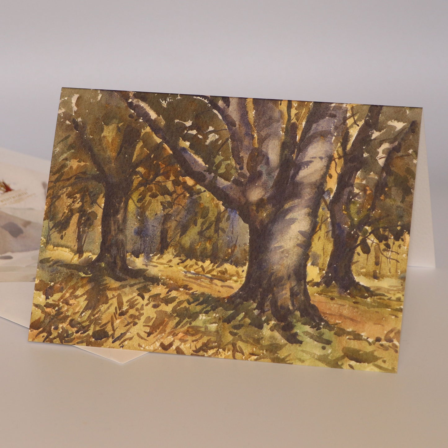 'Autumn-tinged Woodland' Fine Art Greetings Card