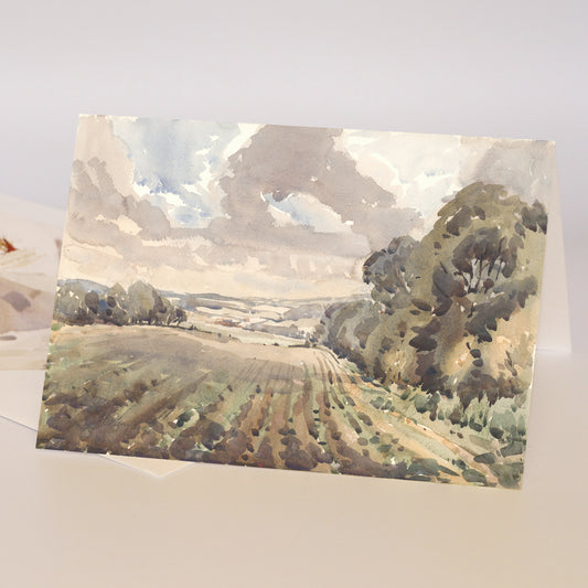 'The Ploughed Field' Fine Art Greetings Card