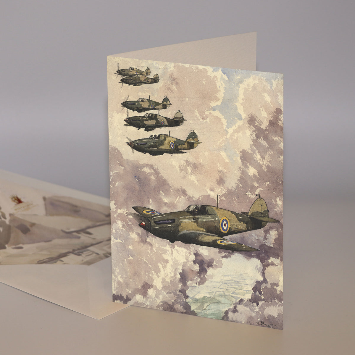 ''Treble One' Over Northolt' Fine Art Greetings Card