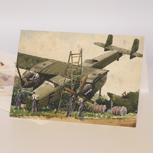 'The Groundcrew Respond' Fine Art Greetings Card