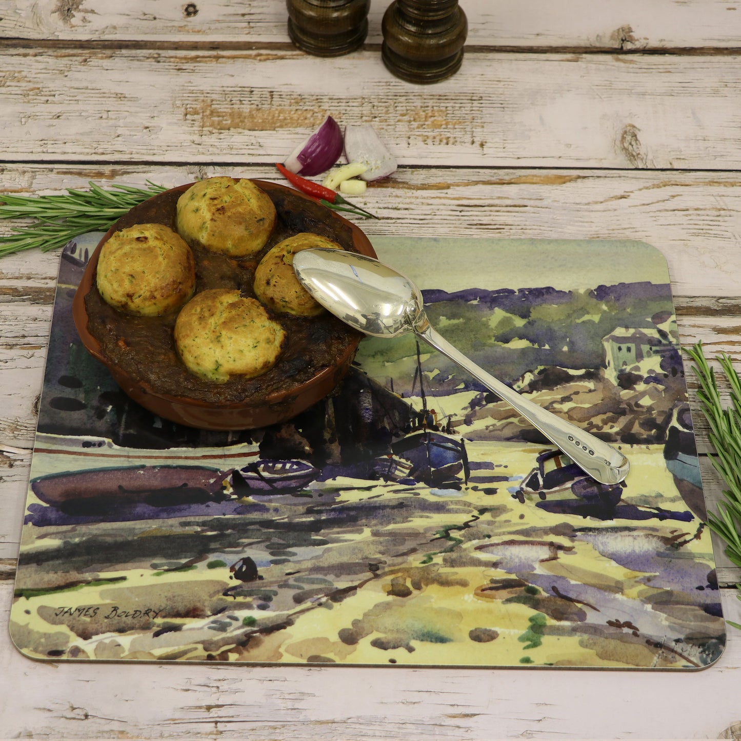'Low Tide in the Harbour' Melamine Tablemat