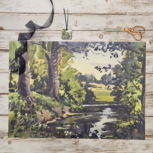 'Down by the Stream' Gift Wrap & Tag