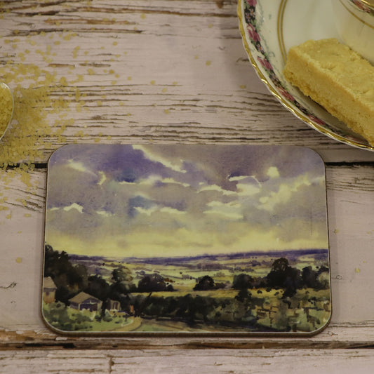 'The Sunlit Hills' Melamine Coaster