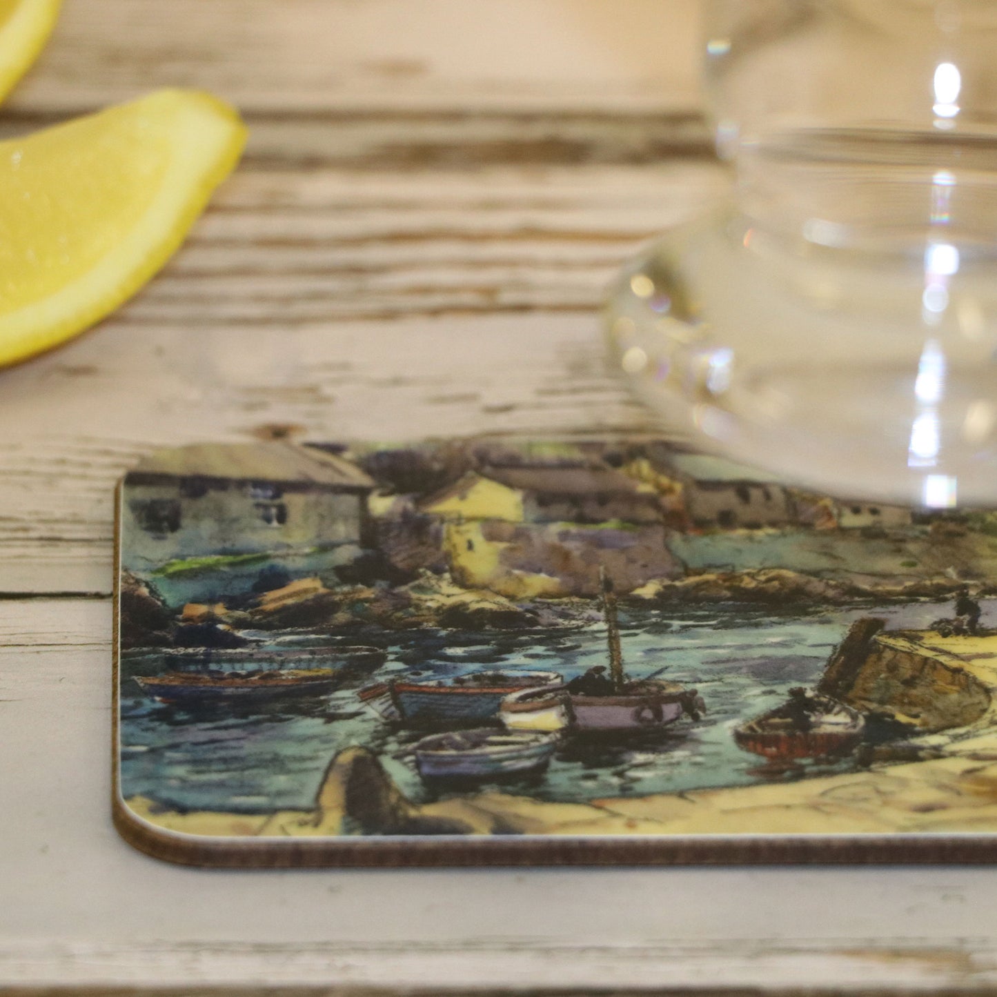 'Leaving the Harbour' Melamine Coaster