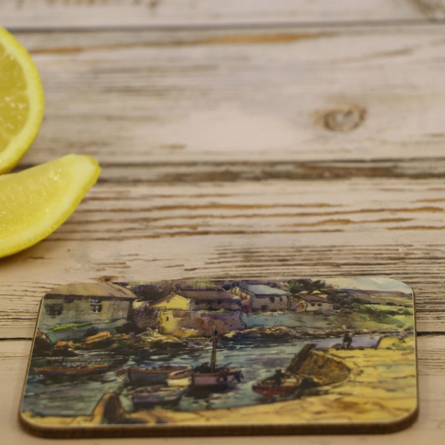 'Leaving the Harbour' Melamine Coaster
