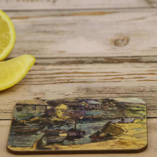 'Leaving the Harbour' Melamine Coaster