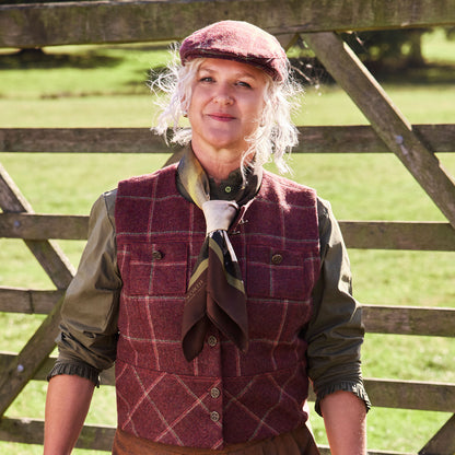 'The Work of the Scythe' Silk Scarf: Russet & Moss