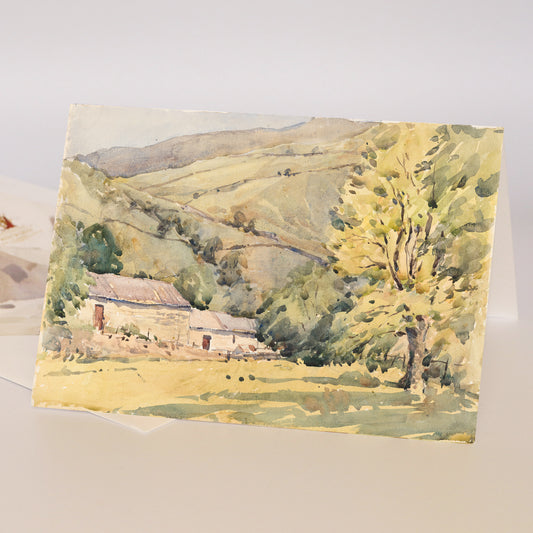 'Farmstead in the Hills' Fine Art Greetings Card