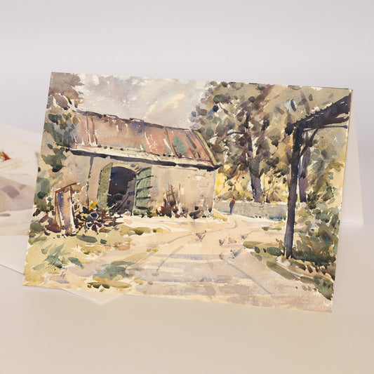 Greetings Card; Through the Farmyard
