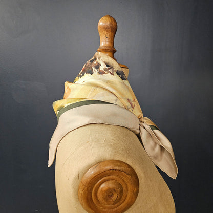 'Through the Farmyard' Silk Scarf; Almond & Hunter, 650x650mm