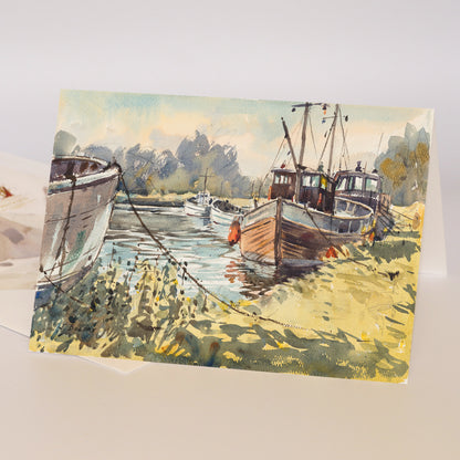 'Anchored in the Sunlight' Fine Art Greetings Card