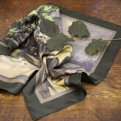 'A Quiescent Evening' Silk Scarf: Hunter & Misty Fell