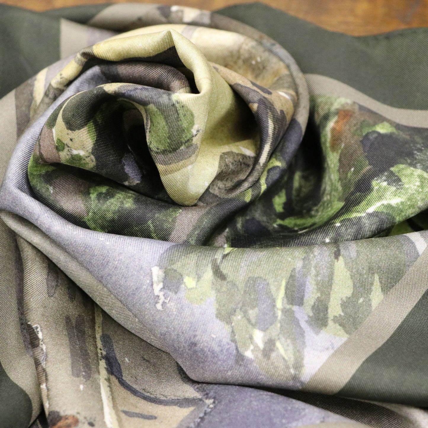 'A Quiescent Evening' Silk Scarf: Hunter & Misty Fell