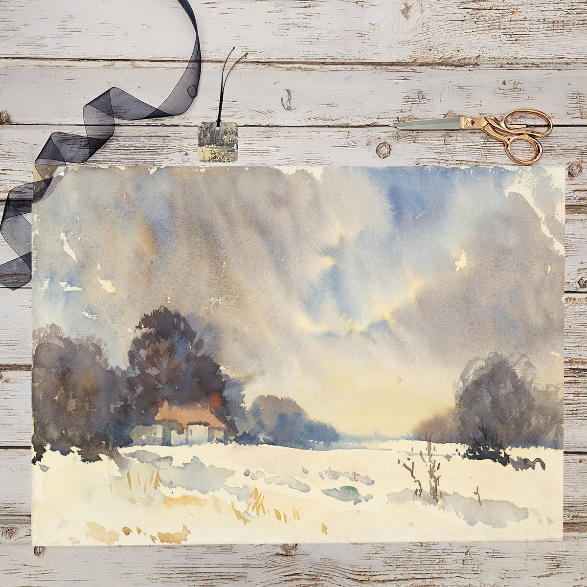 'The Quietude of Winter' Gift Wrap & Tag
